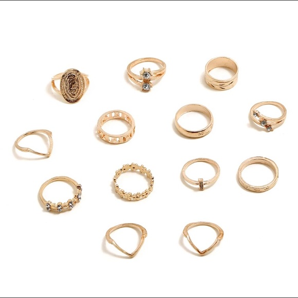 Gold Rings Set - Picture 3 of 3